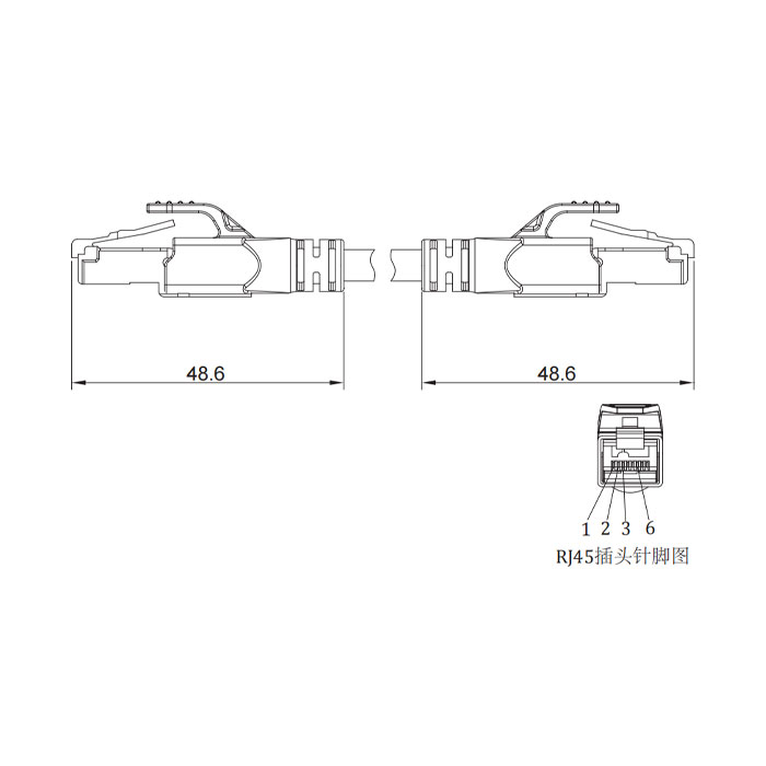 RJ45公頭直型轉(zhuǎn)RJ45公頭直型、雙端預(yù)鑄PUR柔性電纜、帶屏蔽、黃色護(hù)套、0C4182-XXX